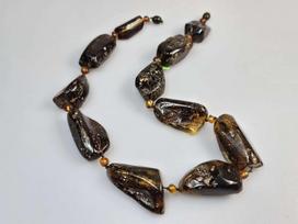 Masyvūs gintariniai karoliai Raw Amber necklace