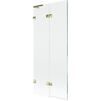Mexen Lunar L vonios ekranas, 2-durų, kairinis, 80 x 150 cm, skaidrus, auksinis - 897L-080-100-50-00-L