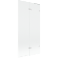 Mexen Lunar L vonios pertvara 2-durė dešinė 90 x 150 cm, permatomas, baltas - 897L-090-100-20-00-P