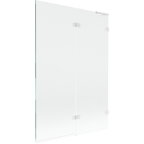 Mexen Lunar L vonios ekrano 2 sparnų dešinės pusės 120 x 150 cm, permatomas, baltas - 897L-120-100-20-00-P