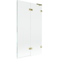 Mexen Lunar L vonios pertvara 2-panelių dešinės pusės 100 x 150 cm, skaidrus, auksinis - 897L-100-100-50-00-P