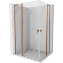 Mexen Mist L Duo dušo kampas su varstomomis durimis 110 x 105 cm, skaidrus, šlifuotas varis - 8A4L-110-105-65-00