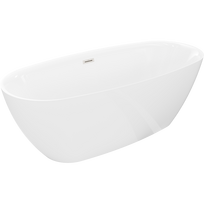 Mexen Luvo Slim laisvai stovinti vonia 170 x 75 cm, balta, nikelio apdaila - 52801707500-97