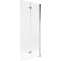 Mexen Mist vonios ekranas, 2 dalių, dešininis, 80 x 150 cm, skaidrus, chromas - 8A9-080-002-01-00-P