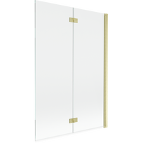 Mexen Mist voniaus ekranas 2 durelės, dešinysis 120 x 150 cm, permatomas, auksinis šlifuotas - 8A9-120-002-55-00-P