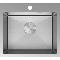 Mexen Solix nerūdijančio plieno vienos sekcijos plautuvė 500 x 450 mm, inox HC - 6402501000-01HC