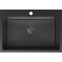 Mexen Solix nerūdijančio plieno vienos kameros plautuvė 650 x 450 mm, juoda HC - 6403651000-70HC