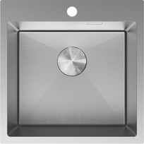 Mexen Solix plieninis vienaaukščiamas kriauklė 500 x 500 mm, inox HC - 6407501000-01HC