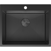 Mexen Solix plieninė kriauklė 1 skyrius 600 x 500 mm, juoda HC - 6408601000-70HC