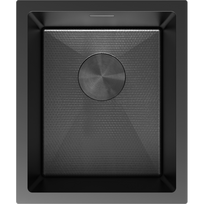 Mexen Trixo plieninė vienos kamerų plautuvė, 370 x 440 mm, juoda HC - 6412371000-70HC