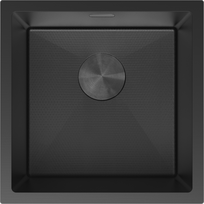 Mexen Trixo plieninė vienos kameros kriauklė 440 x 440 mm, juoda HC - 6413441000-70HC