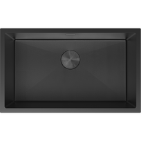 Mexen Trixo plieninė vienaaukštė kriauklė 750 x 440 mm, juoda HC - 6415751000-70HC
