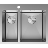 Mexen Flexo plieninė kriauklė 1,5 skylių 610 x 510 mm, inox - 6446611500-01