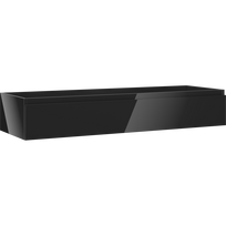 Mexen Orio vonios kambario spintelė po praustuvu 140 cm, 1 stalčius, juodas blizgus - 91A10-14023-1-BF70