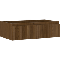 Mexen Rivel vonios kambario spintelė po praustuvu 80 cm, 1 stalčius, rifliuota, riešutmedis - 91A20-08023-1-BF86