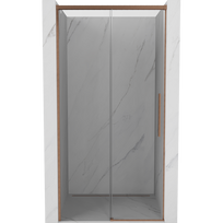 Mexen Rox slankiojančios dušo durys 125 cm, skaidrios, šlifuotas varis - 8C2-125-000-65-00