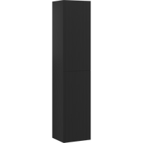 Mexen Rivel vonios spintelė 35 cm, 2 durys, griovuota, juoda matinė - 91A21-03016-2-BF71