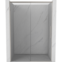 Mexen Rox slankiojančios dušo durys 160 cm, permatomos, šlifuotas nikelis - 8C2-160-000-97-00
