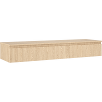 Mexen Rivel vonios spintelė su stalviršiu 160 cm, 1 stalčius, rifliuota, ąžuolas - 91A20-16023-1-BFC81