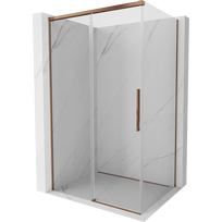Mexen Rox slankiojantis dušo kabinas 120 x 80 cm, permatomas, rožinis auksas - 8C2-120-080-60-00