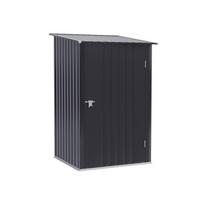 Sodo stoginė - MUVOE - 1 x 1 m - Cinkuotas plienas - Užrakinamos durys - Tamsiai pilka pilka