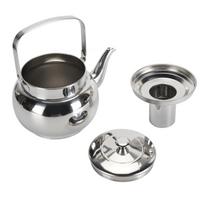 Nerūdijančio plieno arbatinukas su nuimamu filtru Metalinis virdulys arbatai Kavos stalo serviravimo indas namams, viešbučiui, restoranui Silver 1 liter bare