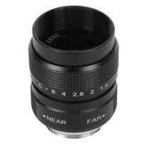 25mm F1.4 CCTV objektyvas Skaidrus Efektyvus Šviesos pralaidumas C Mount Kameros objektyvas Barui Parduotuvei Parkavimo namui Sandėliui juoda