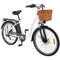 Elektrinis dviratis - DYU - C6 - 26 colių - 350W variklis - 36V 12.5Ah baterija - 70KM nuvažiuojamas atstumas - Baltas balta