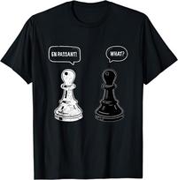 Chess En Passant Pawn Funny Board Game T Shirt M black
