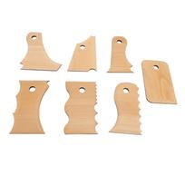 7PCS Pottery Foot Shaper Tools Multiple Shapes Beech Wood Rib Trimming Tool for Clay Crafting Ceramic Sculpting