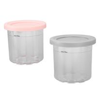 2 vnt. ledų indelis 600 ml ledų konteineris laikymo stiklainis Ninja NC299AMZ NC300s Grey and Pink