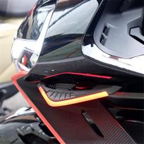 2Pcs Motorcycle Front Side Spoiler Winglets Aerodynamic Wing Set Fixed Wind Wing black