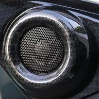 Carbon Fiber Look Door Speaker A-Pillar Tweeter Cover Trim For 16-21 Honda Civic