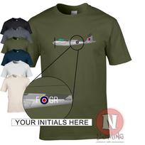 Personalizuotas uodų marškinėlis RAF de Havilland lėktuvas Antrasis pasaulinis karas 2XL