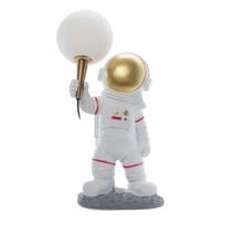 Mėnulio stalinė lemputė ASTRONAUTAS stovinti Art Deco (modelis 1) AMTL