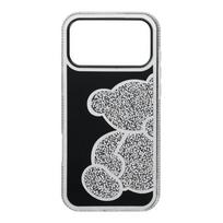 TEDDY BEAR dėklas IPHONE 17 Pro Max sidabrinis