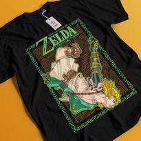 The Legend of Zelda T-shirt Link To The Past Funny Anime Black Shirt All Size S