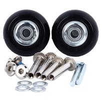 2Pcs Luggage Wheels Flexible Rotating Ultra Quiet Strong Rubber Metal Suitcase Caster with Screws for Replacement