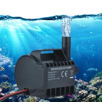Panardinamas 12V vandens siurblys Elektrinis 500L H Mažas fontano siurblys su maksimaliu 4,9 pėdų kėlimu, 1,6 pėdų laidu ir siurbtuko pagrindu, QR70E