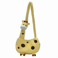 Korean Styles Crossbody Bag for Women Lovely Cartoon Bag Casual Messenger Bag Plush Giraffe Shoulder Bag Shopping Bag