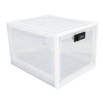 Šaldytuvo užrakinimo dėžutė Plastikinė Daugiafunkcinė Patogi Užrakinama Maisto Laikymo Spintelė Namams White and Transparent Frame