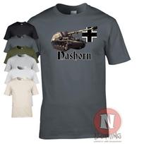 Nashorn Tankų Naikintuvas WW2 Vokiečių Karinė Šarvuota T-Shirt Pasaulis Karo Viršutiniai Drabužiai M