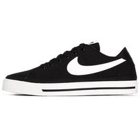 Nike Court Legacy Canvas Juodi Balti Moteriški Kedai CZ0294-001 36.5