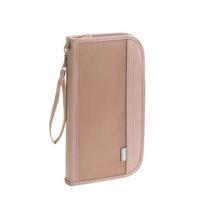 RFID Passport Bag Multifunctional Anti-theft Brush Hand-held Document Bag Travel and Business Ticket Holder Wallet Travel Ticket Storage Bag rožinė