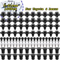 For Toyota Lexus Trim Panel Clips Bumper Fender Rivets Fastener Plastc 100 Pcs