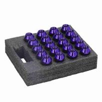 20 vnt. M12x1.5 ratų veržlės su raktu lizdas, didelio kietumo, pakeitimas Ford Focus Purple
