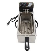 4L 4.2Qt Elektrinė gruzdintuvė su nuimamu aliejaus filtravimo krepšiu 1400W Nerūdijančio plieno 60 200 celsijaus 140 392 US Plug