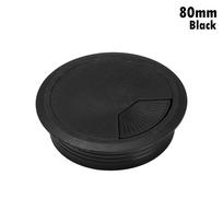 60/80mm tvarkingas apvalus biuro organizatorius Sagtis Laidas Stalas Stalas Kabelio tvirtinimas Kompiuterio prakiūrimas Vielos skylės dangtelis Laido dėžutė 60mm juoda