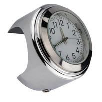 Universalus motociklo vairaračio matuoklis Dviračio termometras Vandeniui atsparus Pakeitimas motociklams, dviračiams 22mm 25,4mm7 8 white dial clock sidabras