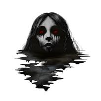 1 Set Halloween Female Ghost Sticker Waterproof PVC Self-adhesive Creepy Home Bedroom